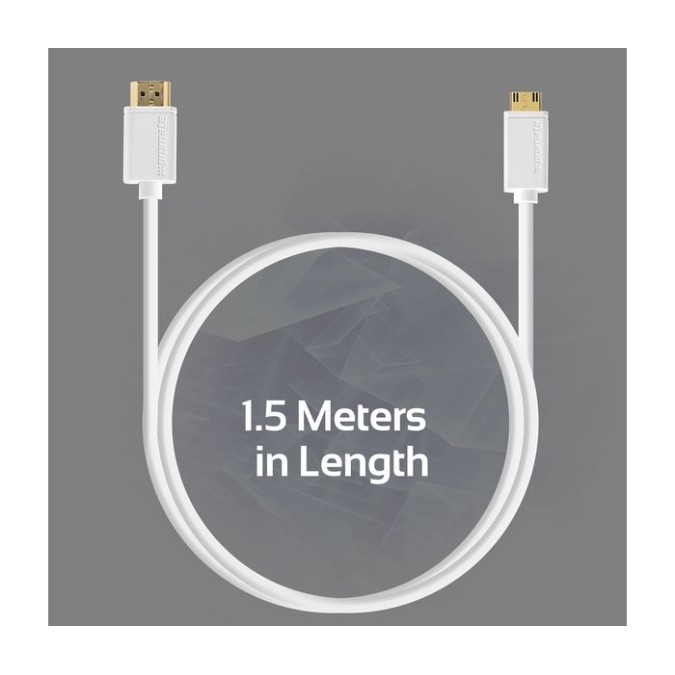 كابل بروميت LinkMate-H2 عالي السرعة من HDMI إلى Mini-HDMI - أبيض