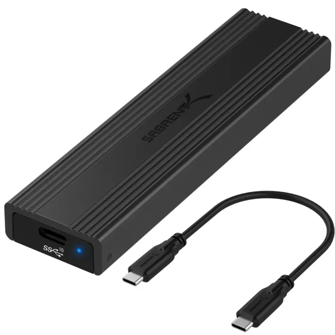 SABRENT USB TYPE-C TOOL-FREE ENCLOSURE FOR M.2 PCIE NVMe And SATA SSDs ( EC-SNVE) SABRENT USB TYPE-C TOOL-FREE ENCLOSURE FOR M.2 PCIE NVMe And SATA SSDs ( EC-SNVE)