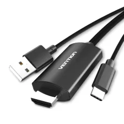  كابل Vention Type-C to HDMI With USB Power