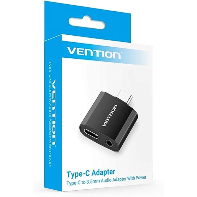 Vention USB Type-C to 3.5mm AUX Headphone Audio Adapter with Power