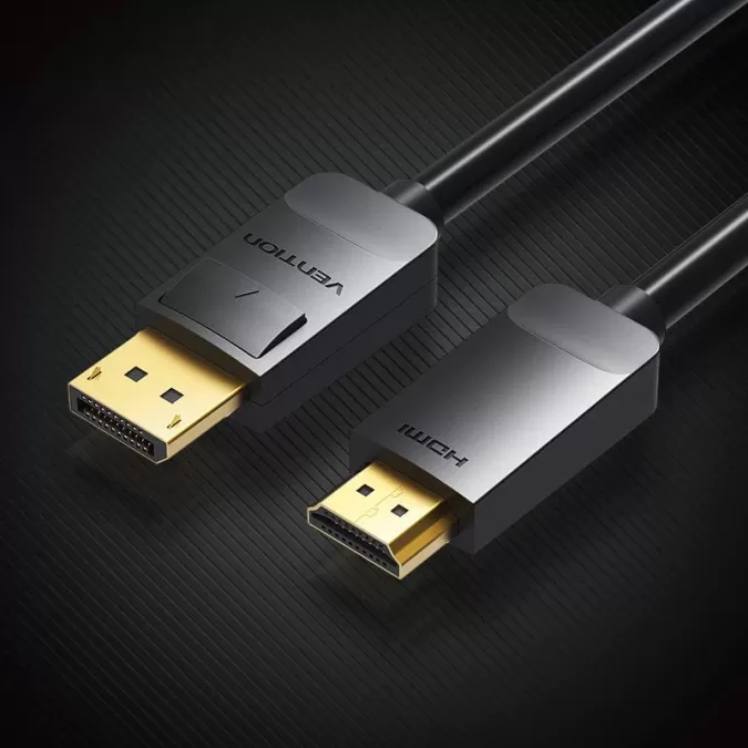 VENTION DP Cable to HDMI Cable 1.5M - Black VENTION DP Cable to HDMI Cable 1.5M - Black